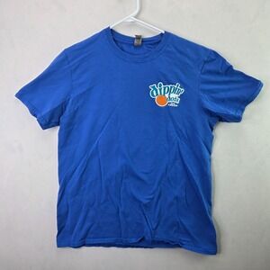 Gildan Softstyle Employee T Shirt Men Medium Blue Graphic Dippin' Dots Ice Cream